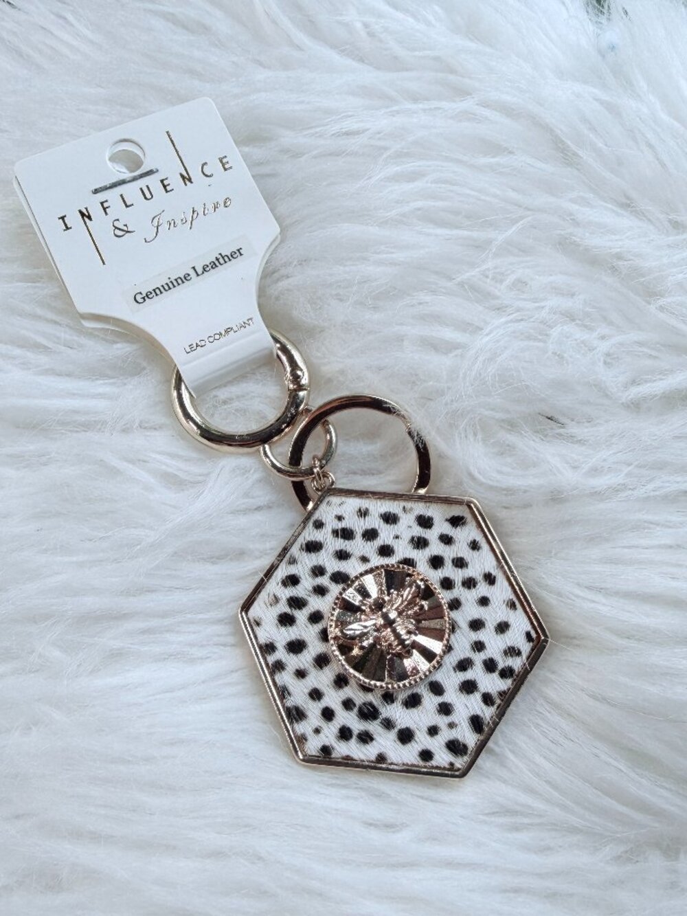 Bee Engraved Keychain — 1.75”